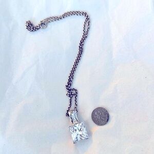 NEW BANANA REPUBLIC CZ Statement Silver pendant